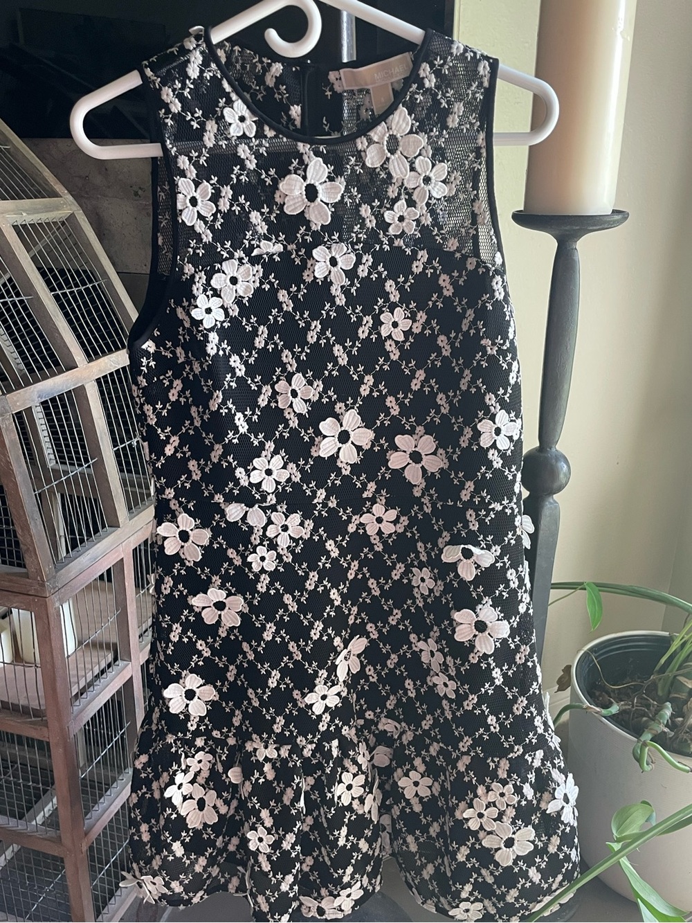 Michael Kors Summer Midi Dress w/embroidery and appliqué